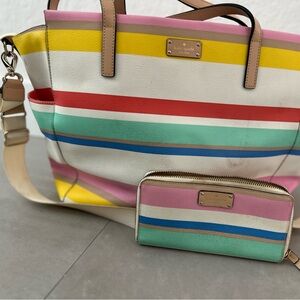 KATE SPADE EUC XXL MULTICOLOR DIAPER BAG PURSE TOTE